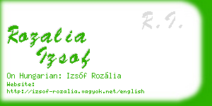 rozalia izsof business card