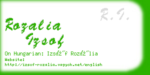 rozalia izsof business card